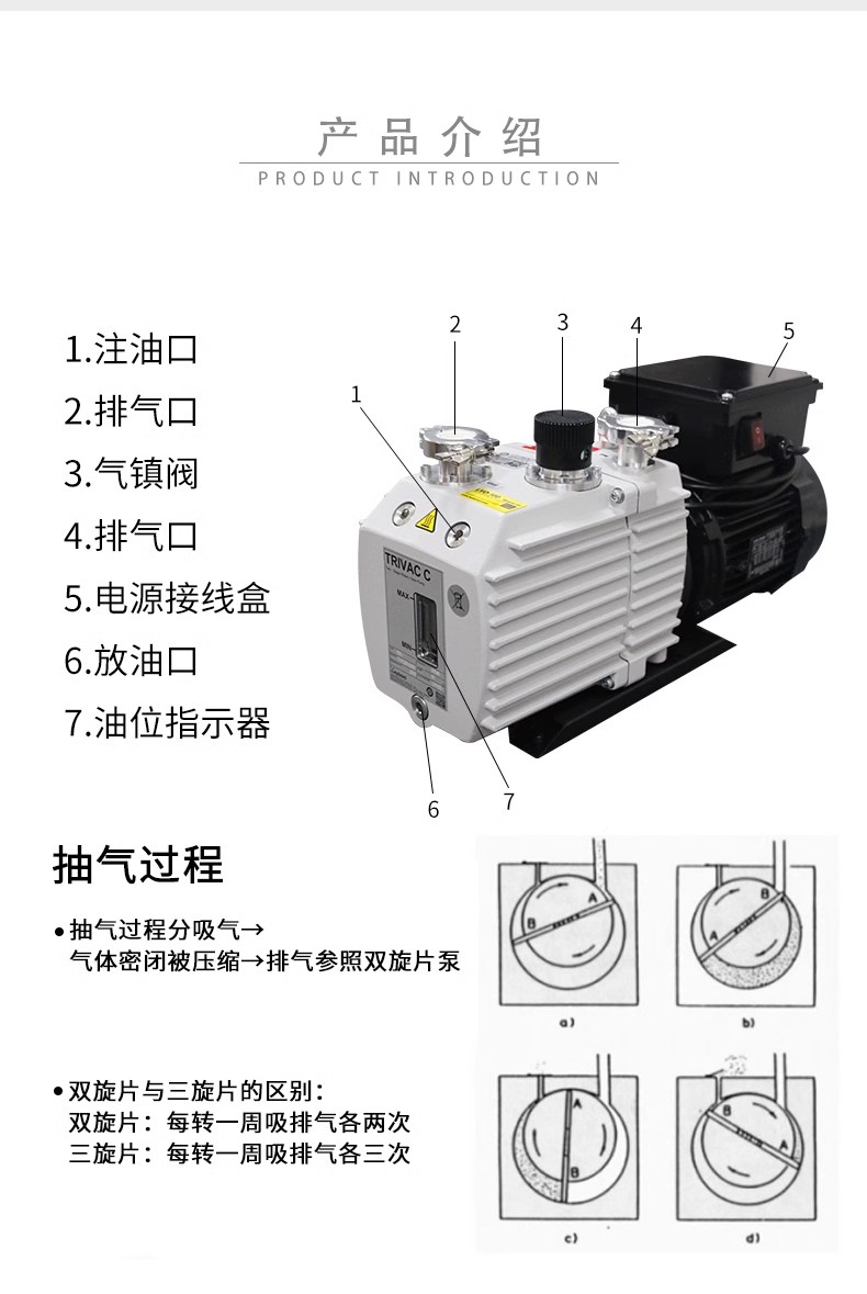 真空泵三个口的作用